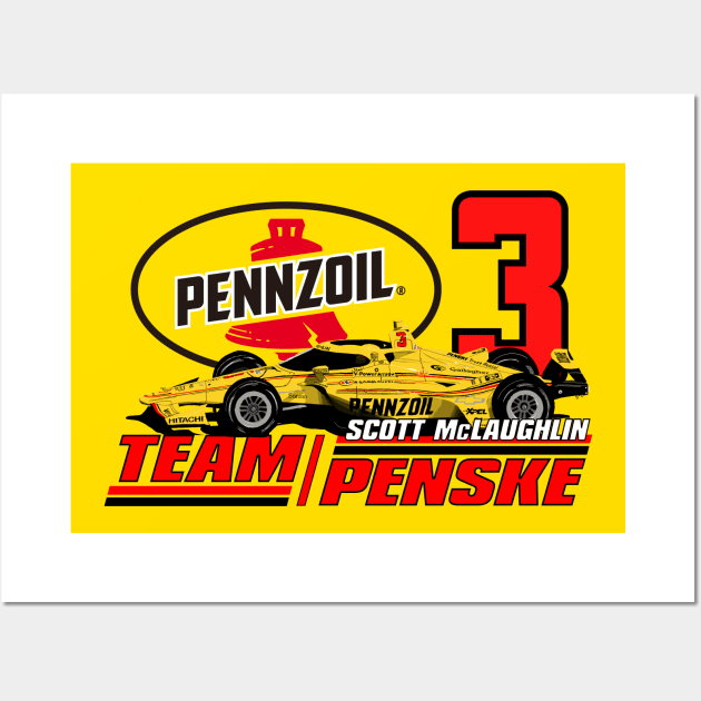 Scott McLaughlin Indy 2024 Retro Wall Art by Sway Bar Designs